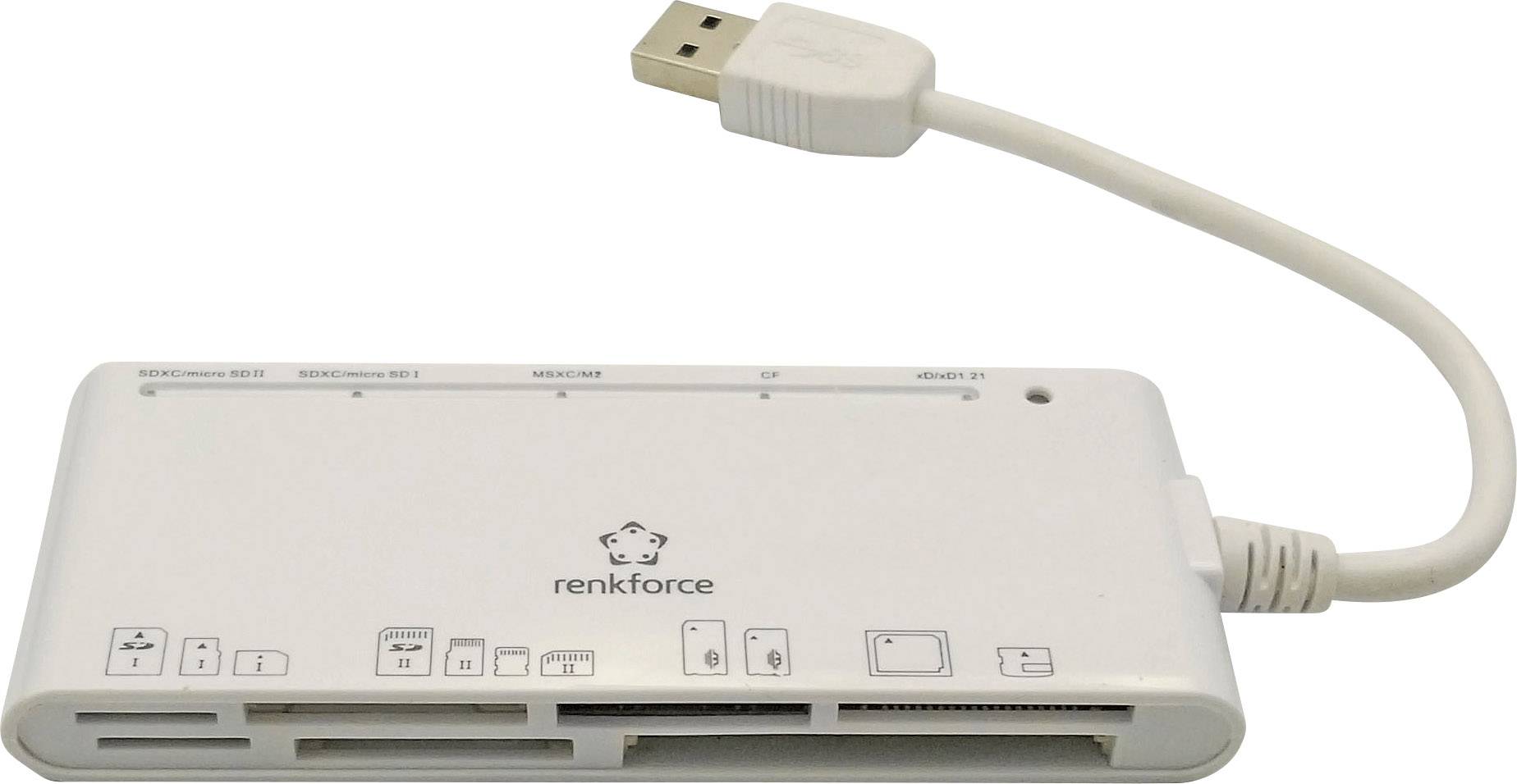 Renkforce CR23e Externer Speicherkartenleser USB 3.0 Weiß