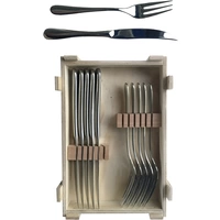 WMF 12.8023.9990 Steak-Besteck 12er Set Edelstahl (rostfrei) in Holzkiste Silber 500308 WMF 12.8023.9990 Steak-Besteck 12er Set Edelstahl (rostfrei) in Holzkiste Silber 500308