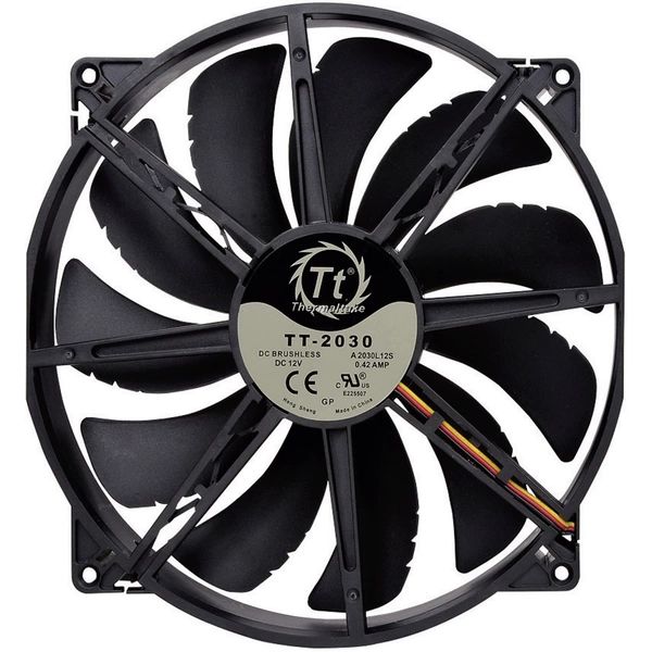 Thermaltake Pure 20 PC-Gehäuse-Lüfter Schwarz (B x H x T) 200 x 200 x 30mm Thermaltake Pure 20 PC-Gehäuse-Lüfter Schwarz (B x H x T) 200 x 200 x 30mm