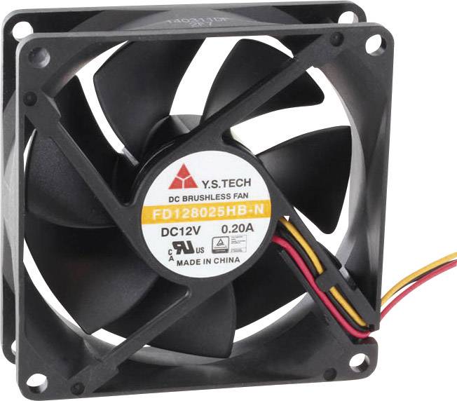 YS TECH FD128025HB-N(2F7) Axiallüfter 12 V/DC 70.68 m³/h (L x B x H) 80 x 80 x 25mm
