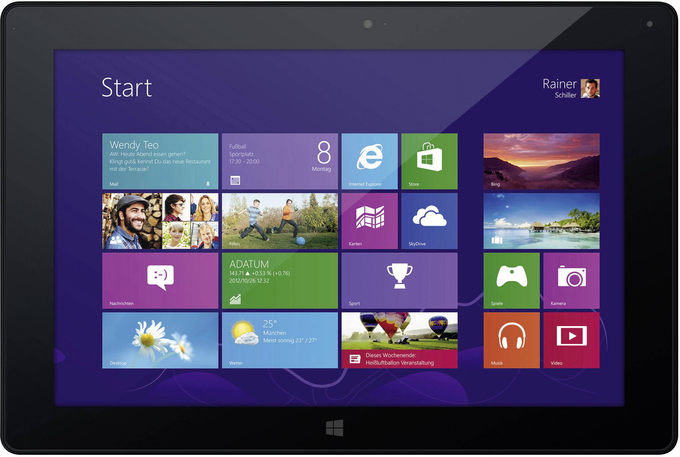 ODYS WiFi 32 GB Schwarz, Silber Windows®-Tablet 25.7 cm (10.1 Zoll) 1.33 GHz Intel® Atom® Windows® 8 32-Bit 1280 x 800 Pixel