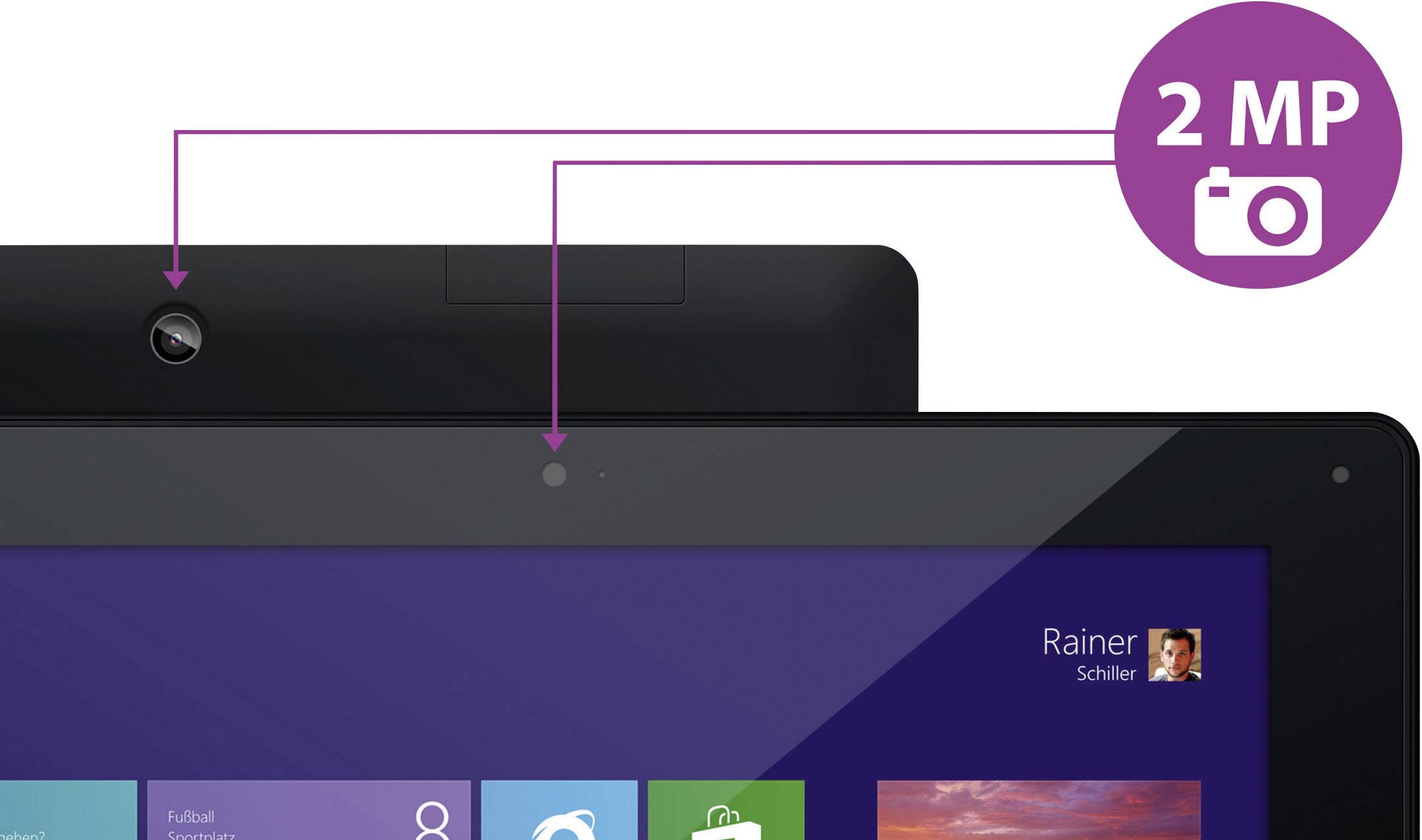 ODYS WiFi 32 GB Schwarz, Silber Windows®-Tablet 25.7 cm (10.1 Zoll) 1.33 GHz Intel® Atom® Windows® 8 32-Bit 1280 x 800 Pixel