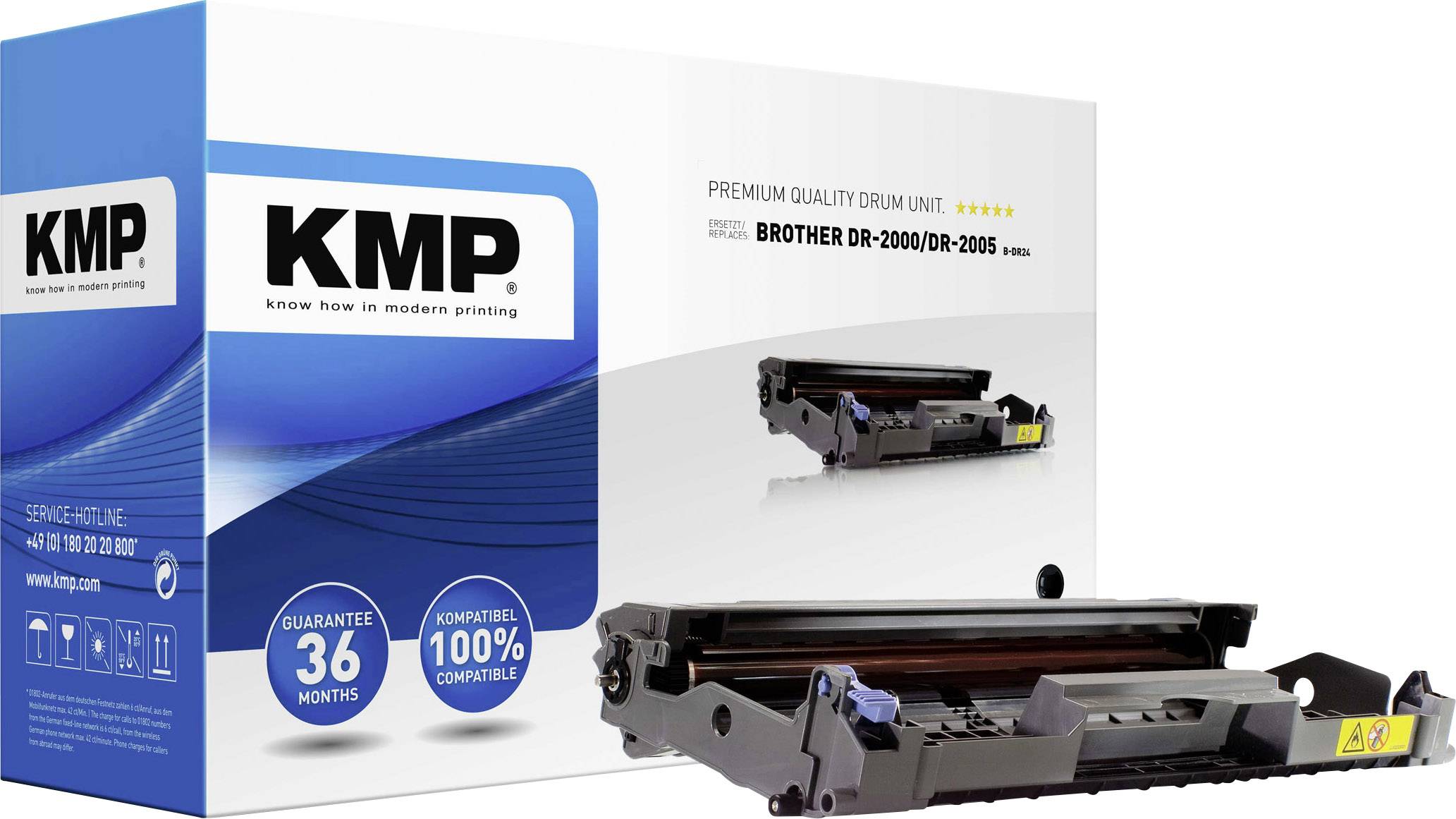 KMP Toner ersetzt Brother DR-2000, DR-2005 Kompatibel Schwarz 12000 Seiten B-DR24 1159,7001