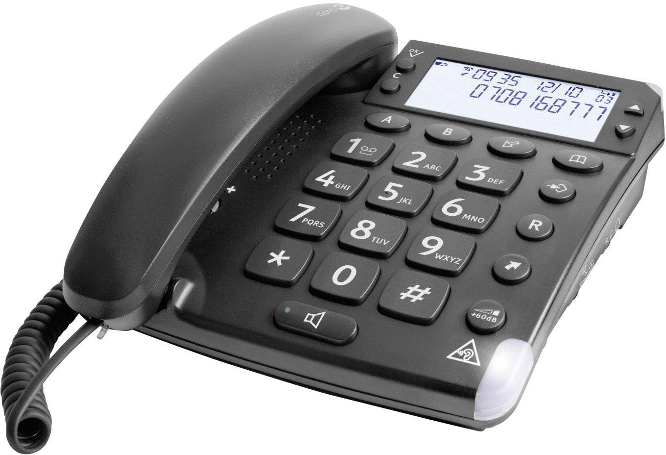 doro Magna 4000 Schnurgebundenes Seniorentelefon Optische Anrufsignalisierung, Freisprechen Beleuchtetes Display Schwarz