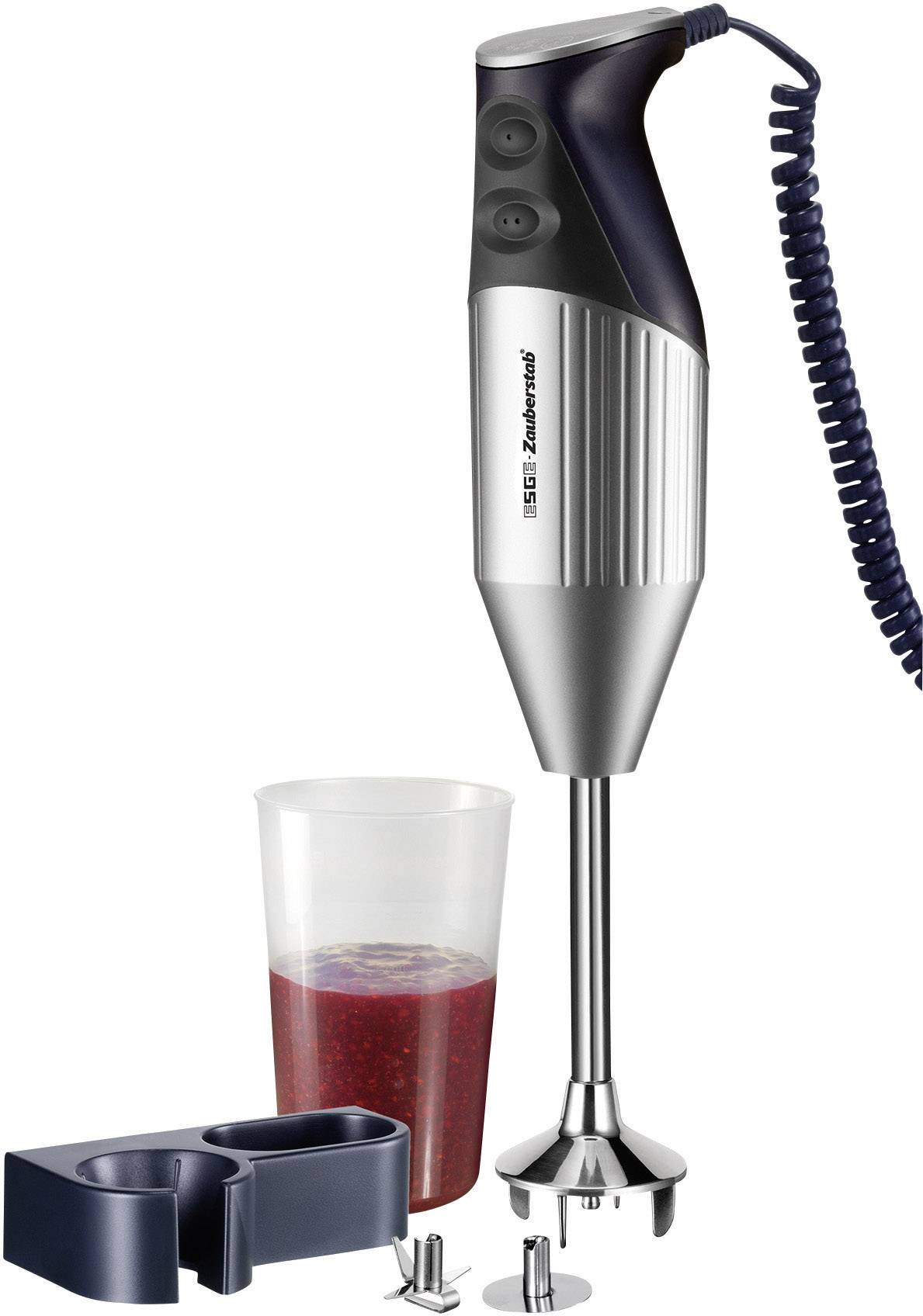 ESGE M160 J Stabmixer 160W mit Mixbecher Silber, Dunkelblau