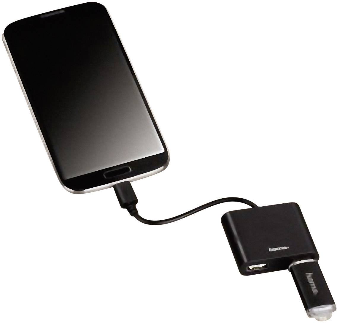 Hama  2 Port USB 2.0-Hub mit OTG-Funktion Schwarz