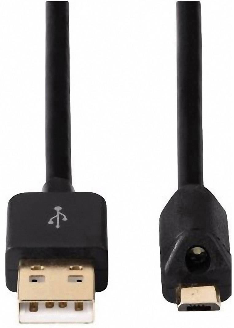 Hama Micro-USB-2.0-Kabel, mit LED-Licht, vergoldet 1,50 m