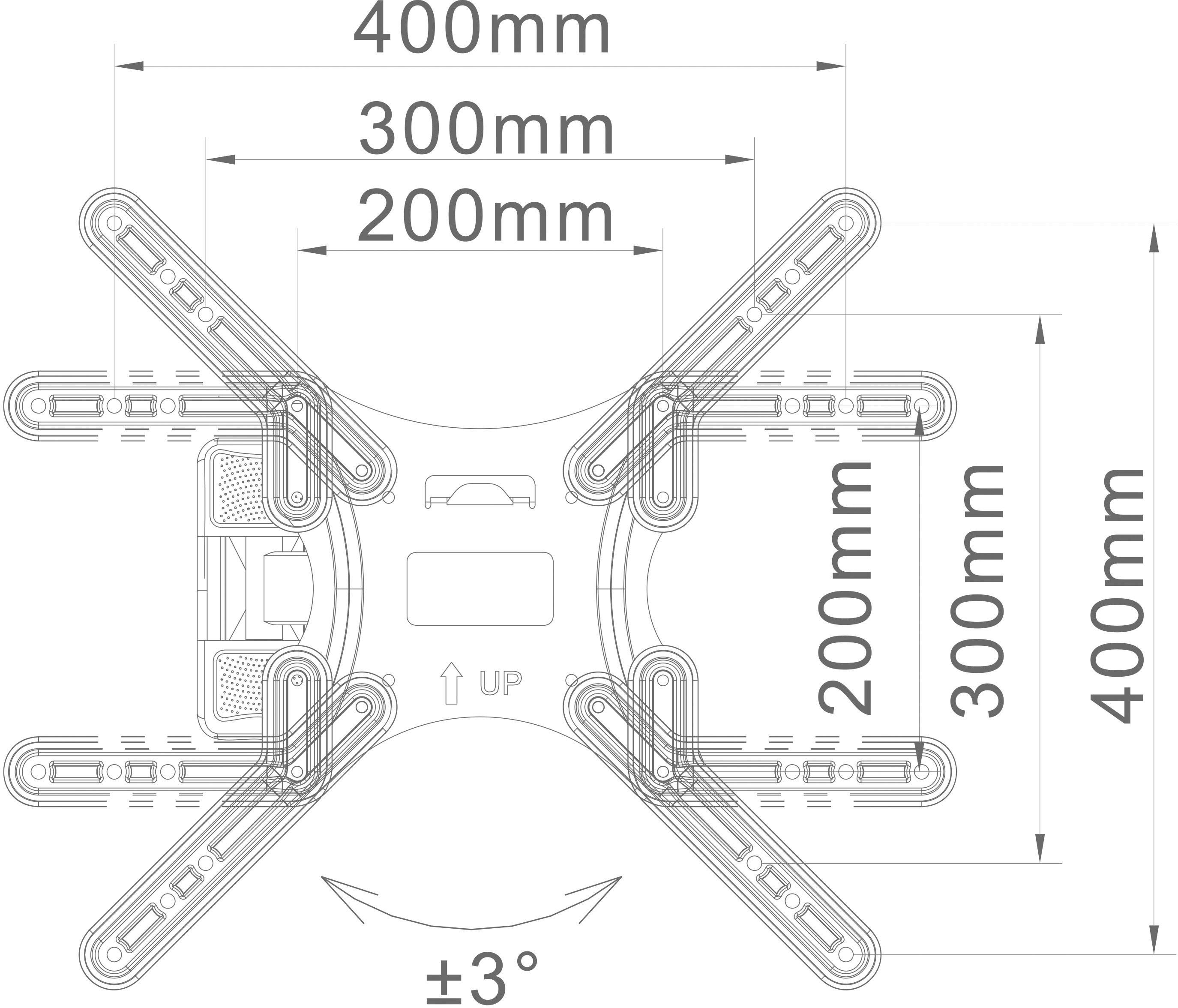 Neomounts by Newstar NM-W325BLACK TV-Wandhalterung 58,4 cm (23") - 132,1 cm (52") Neigbar+Schwenkbar