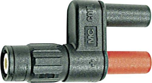 Stäubli XM-BB/4 Messadapter BNC-Stecker - Buchse 4mm berührungssicher Schwarz, Rot