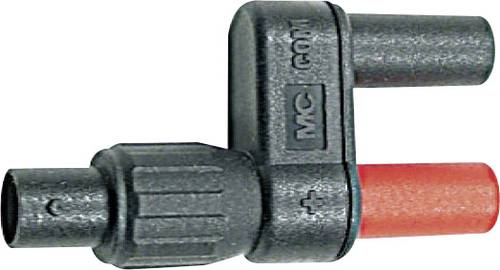 Stäubli XF-BB/4 Messadapter BNC-Buchse - Buchse 4mm berührungssicher Schwarz, Rot