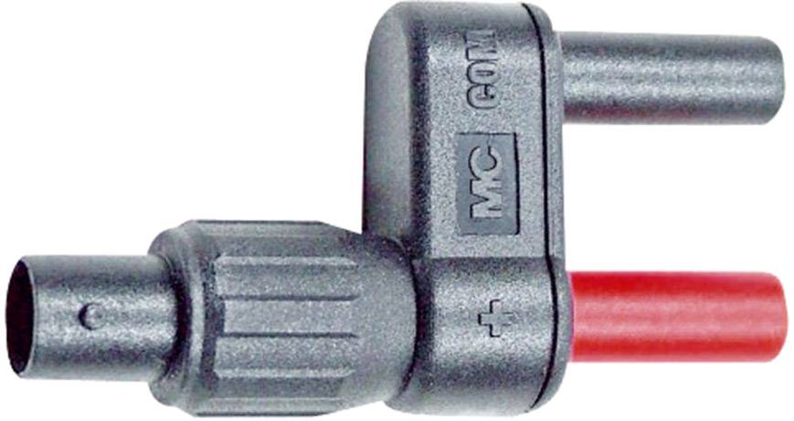Stäubli SW XF-SS/4 Messadapter BNC-Buchse - Lamellenstecker 4mm berührungssicher Schwarz, Rot