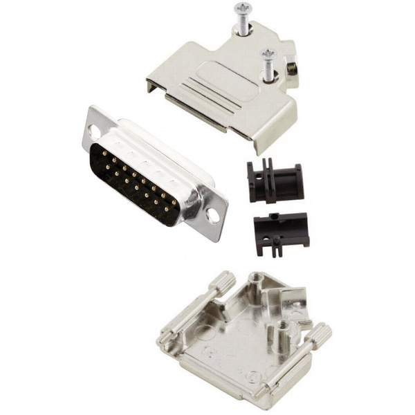 MH Connectors MHD45ZK15-DB15P-K D-SUB Stiftleisten-Set 45° Polzahl (num): 15 Lötkelch