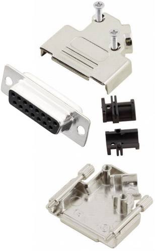 MH Connectors MHD45ZK15-DB15S-K D-SUB Buchsenleisten-Set 45 ° Polzahl: 15 Lötkelch