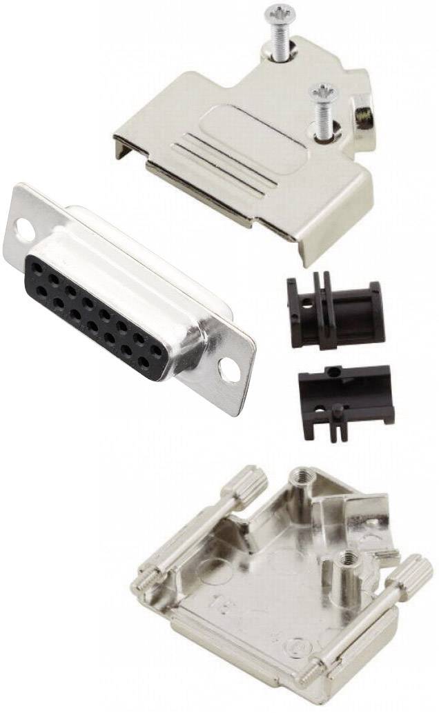 MH Connectors MHD45ZK15-DB15S-K D-SUB Buchsenleisten-Set 45° Polzahl: 15 Lötkelch