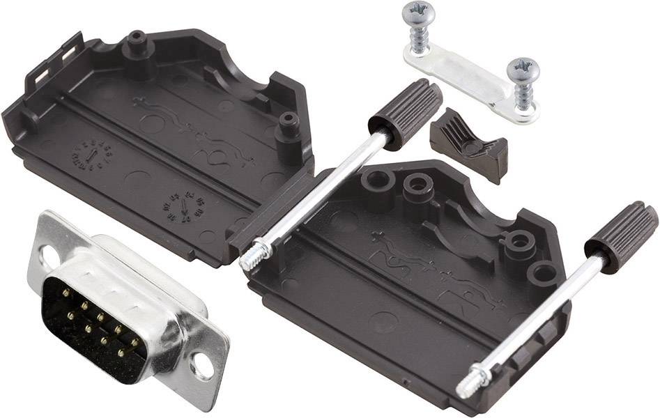 MH Connectors MHDPPK9-DB9P-K D-SUB Stiftleisten-Set 180 ° Polzahl: 9 Lötkelch