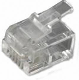 MH Connectors MHRJ126P4CR RJ11-Modularstecker 6510-0104-03 Stecker, gerade Pole: 6P4C Transparent