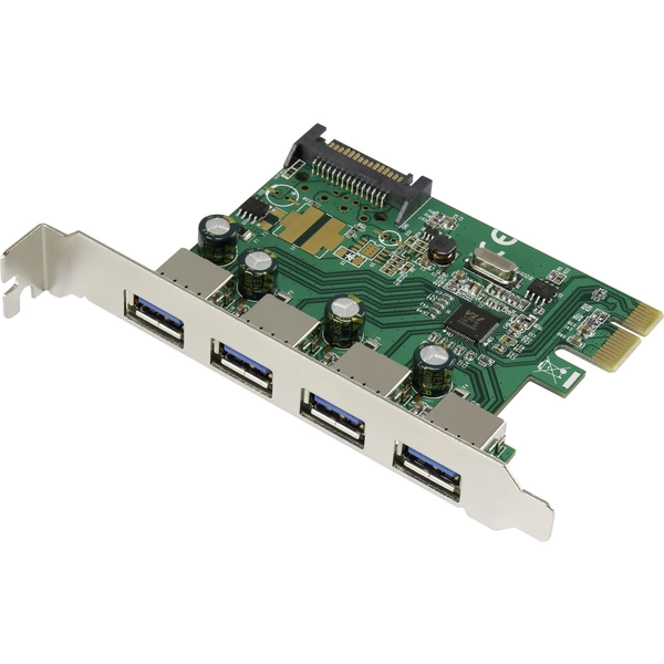 Renkforce 4 Port USB 3.2 Gen 1 Controllerkarte USB-A PCIe Renkforce 4 Port USB 3.2 Gen 1 Controllerkarte USB-A PCIe