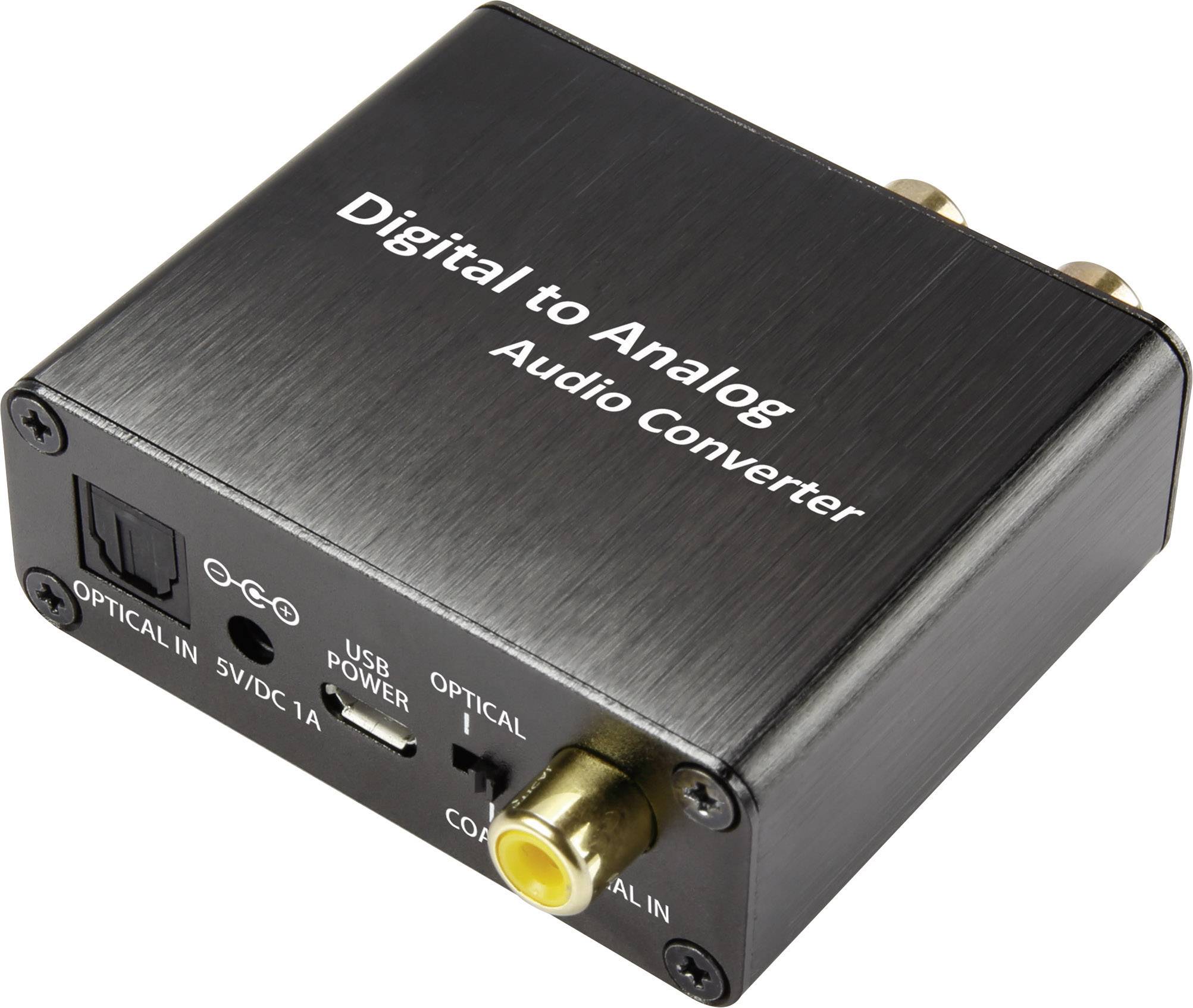 SpeaKa Professional Audio Konverter [Toslink, Cinch-Digital - Cinch, Klinke] unidirektional SP-DAC-TK/CK