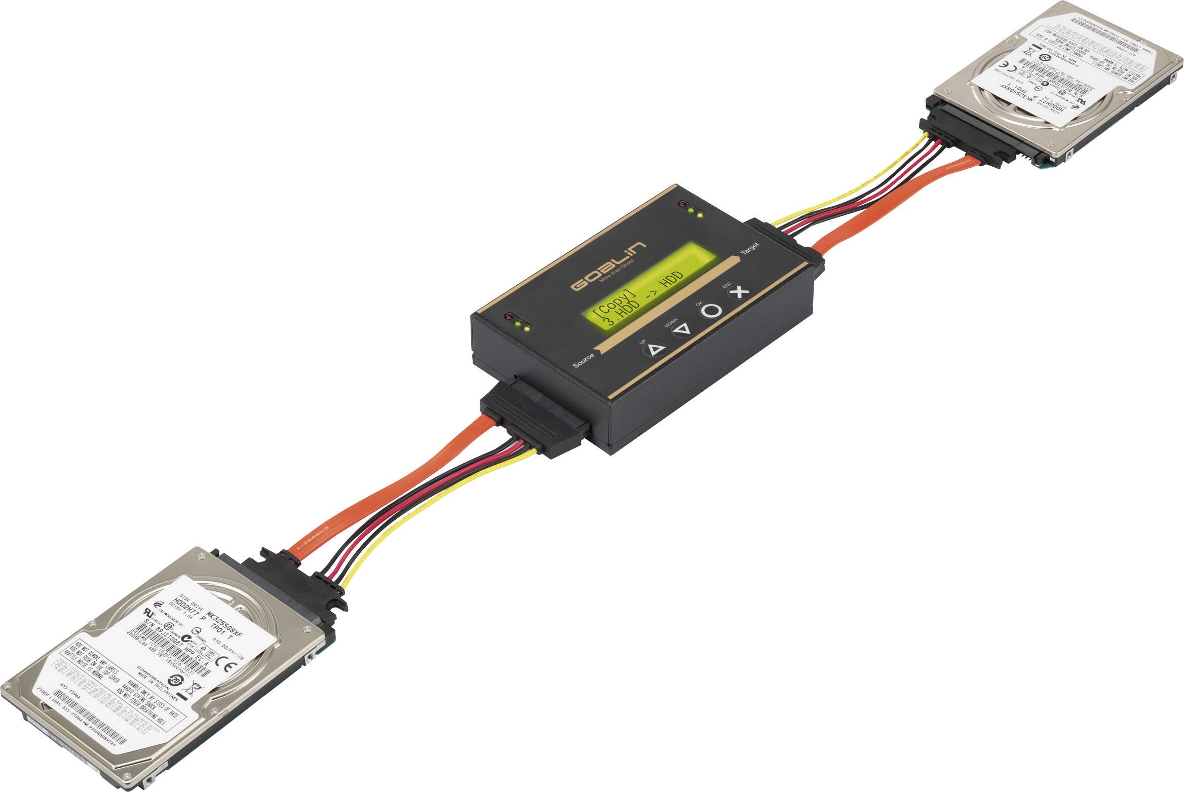 Renkforce Goblin-HS268 1fach Festplatten-Kopierstation SATA mit Imageverwaltung, tragbar