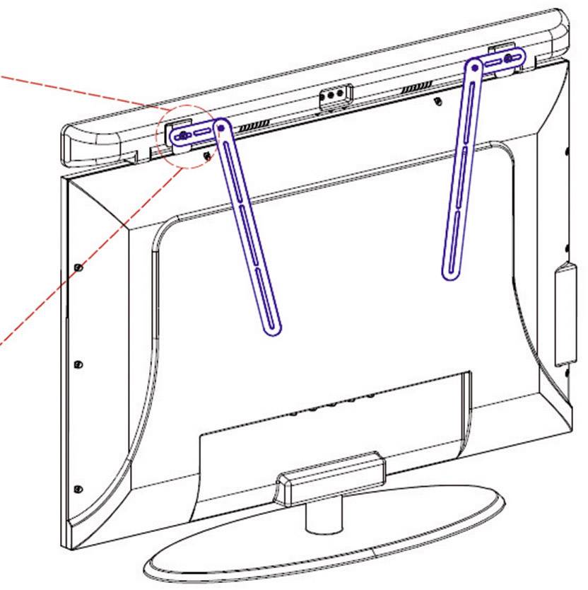 SpeaKa Professional "Easy" Soundbar-Halterung Schwenkbar Schwarz 1 Paar