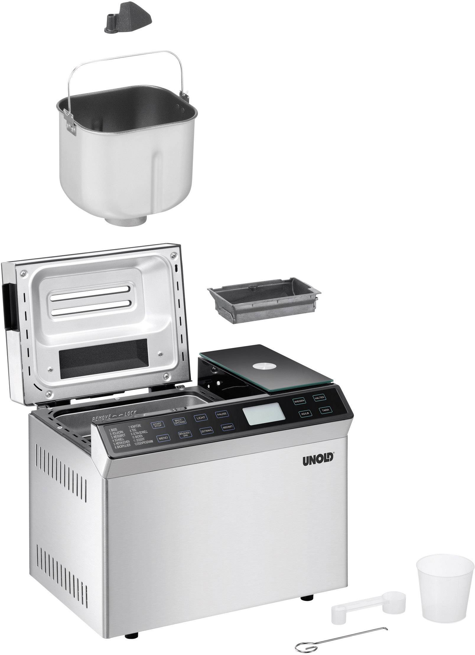 Unold Backmeister SKALA Brotbackautomat Timerfunktion Edelstahl