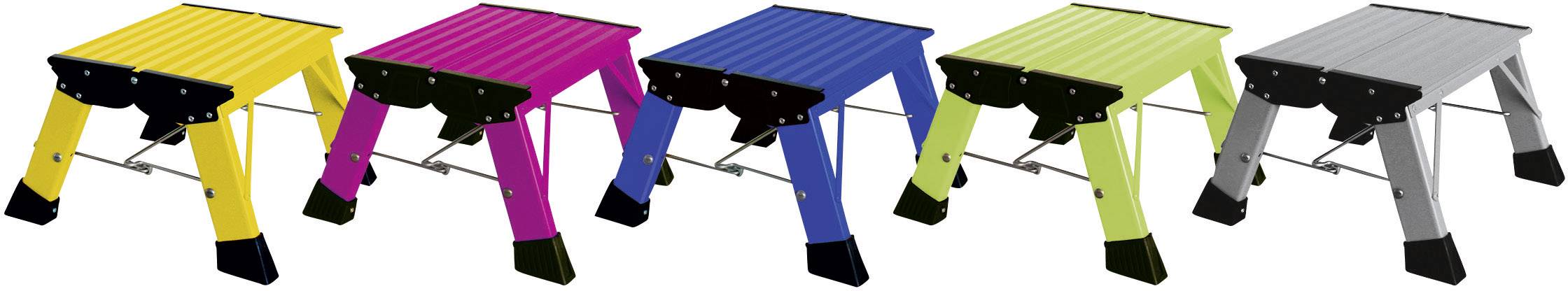 Krause Treppy PlusLine 130334 Aluminium Doppel-Klapptritt klappbar Arbeitshöhe (max.): 2.20m Gelb 1.8kg