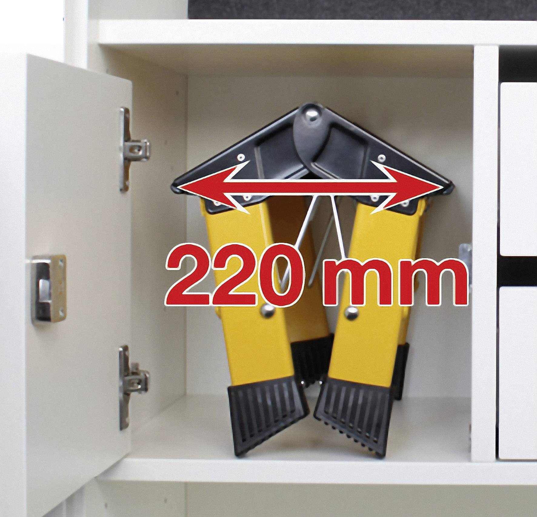 Krause Treppy PlusLine 130334 Aluminium Doppel-Klapptritt klappbar Arbeitshöhe (max.): 2.20m Gelb 1.8kg