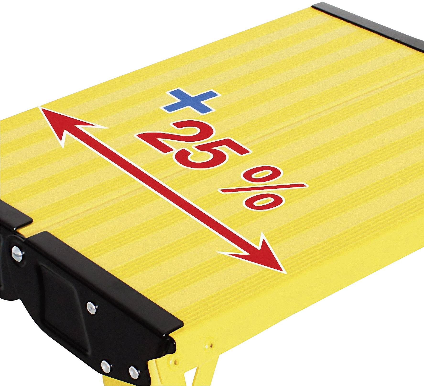 Krause Treppy PlusLine 130334 Aluminium Doppel-Klapptritt klappbar Arbeitshöhe (max.): 2.20m Gelb 1.8kg