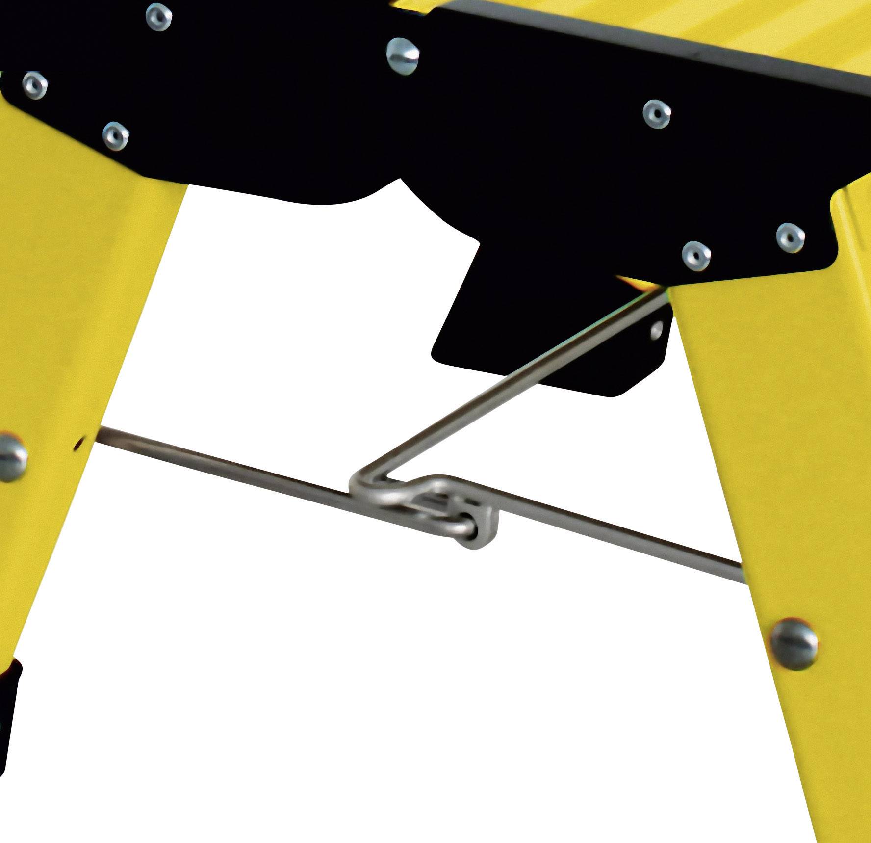 Krause Treppy PlusLine 130334 Aluminium Doppel-Klapptritt klappbar Arbeitshöhe (max.): 2.20m Gelb 1.8kg