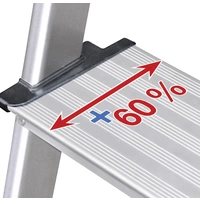 Krause Safety 127914 Aluminium Stufen-Stehleiter Arbeitshöhe (max.): 2.65m Silber 4.6kg Krause Safety 127914 Aluminium Stufen-Stehleiter Arbeitshöhe (max.): 2.65m Silber 4.6kg