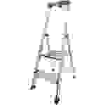 Krause Safety 127921 Aluminium Stufen-Stehleiter Arbeitshöhe (max.): 2.85m Silber 5.5kg