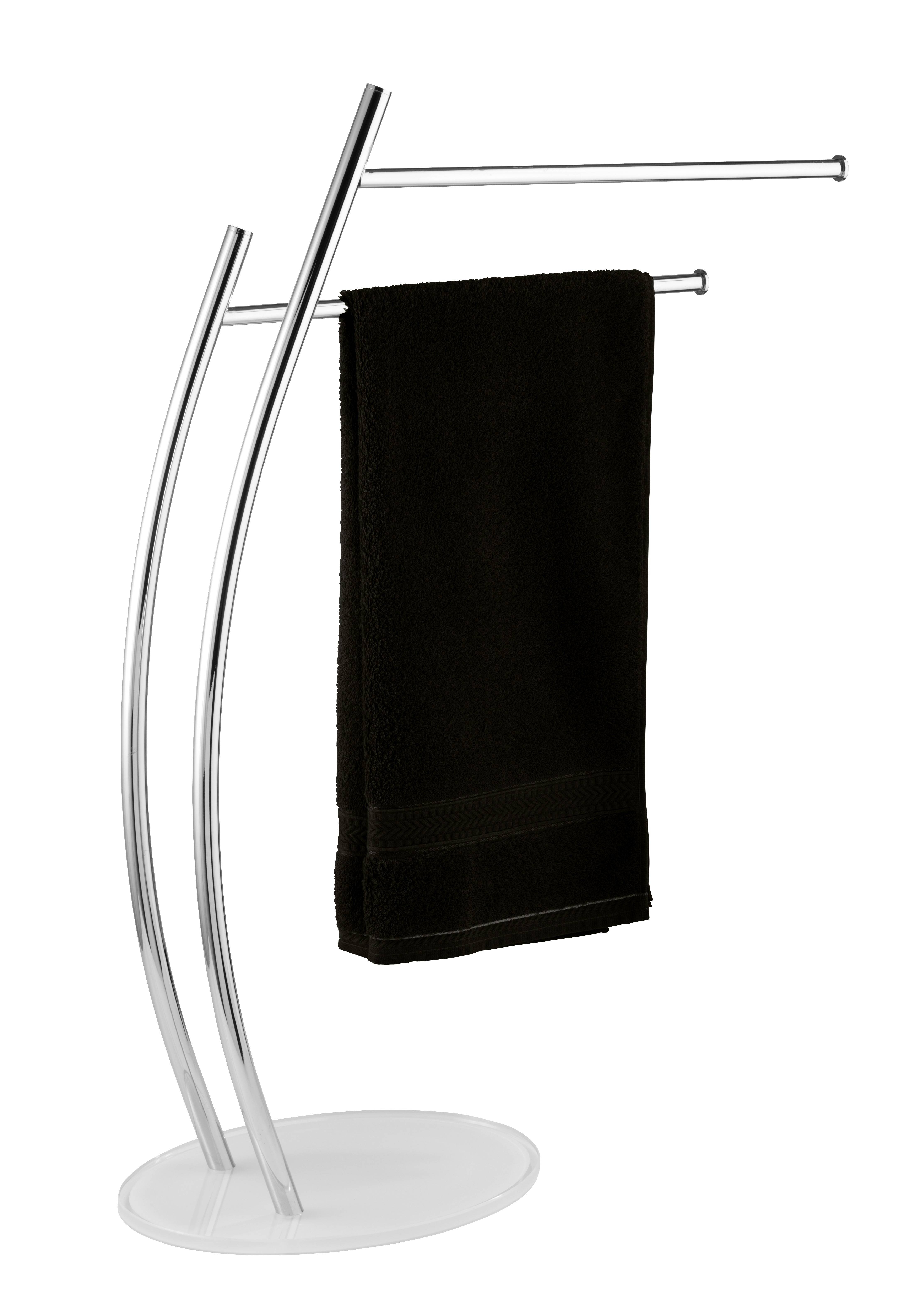 Wenko  Ascea Handtuchhalter 2 Handtuchstangen Stand Stahl, Glas