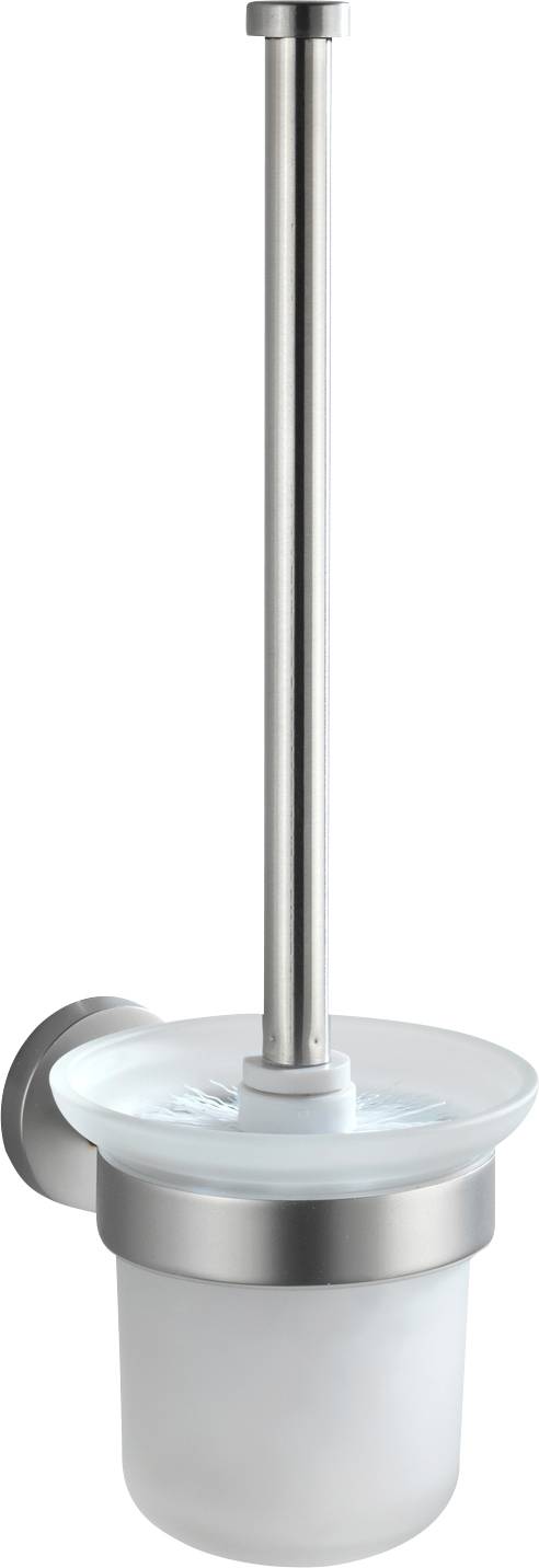 Wenko Bosio WC-Garnitur Wand Chrom (matt), Glas satiniert rostfrei 1 St.
