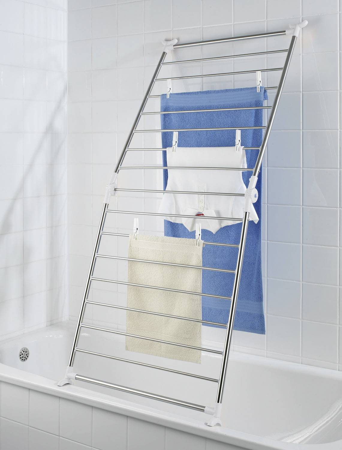 Wenko Badewannen Wäschetrockner Profi, Edelstahl rostfrei, 10m Trockenlänge