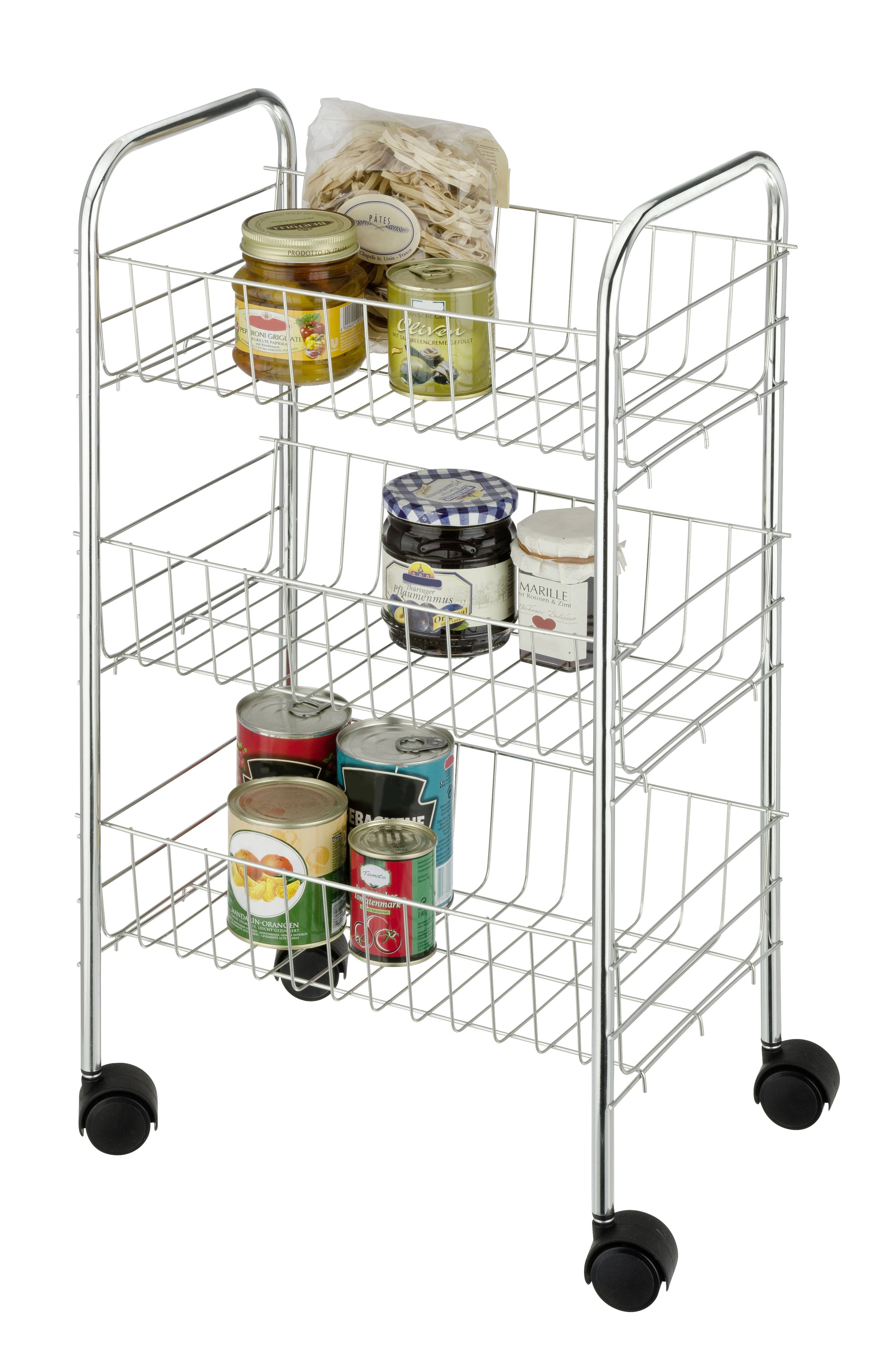 Wenko 12102800 WENKO Rollwagen Florenz mit 3 Ablagen