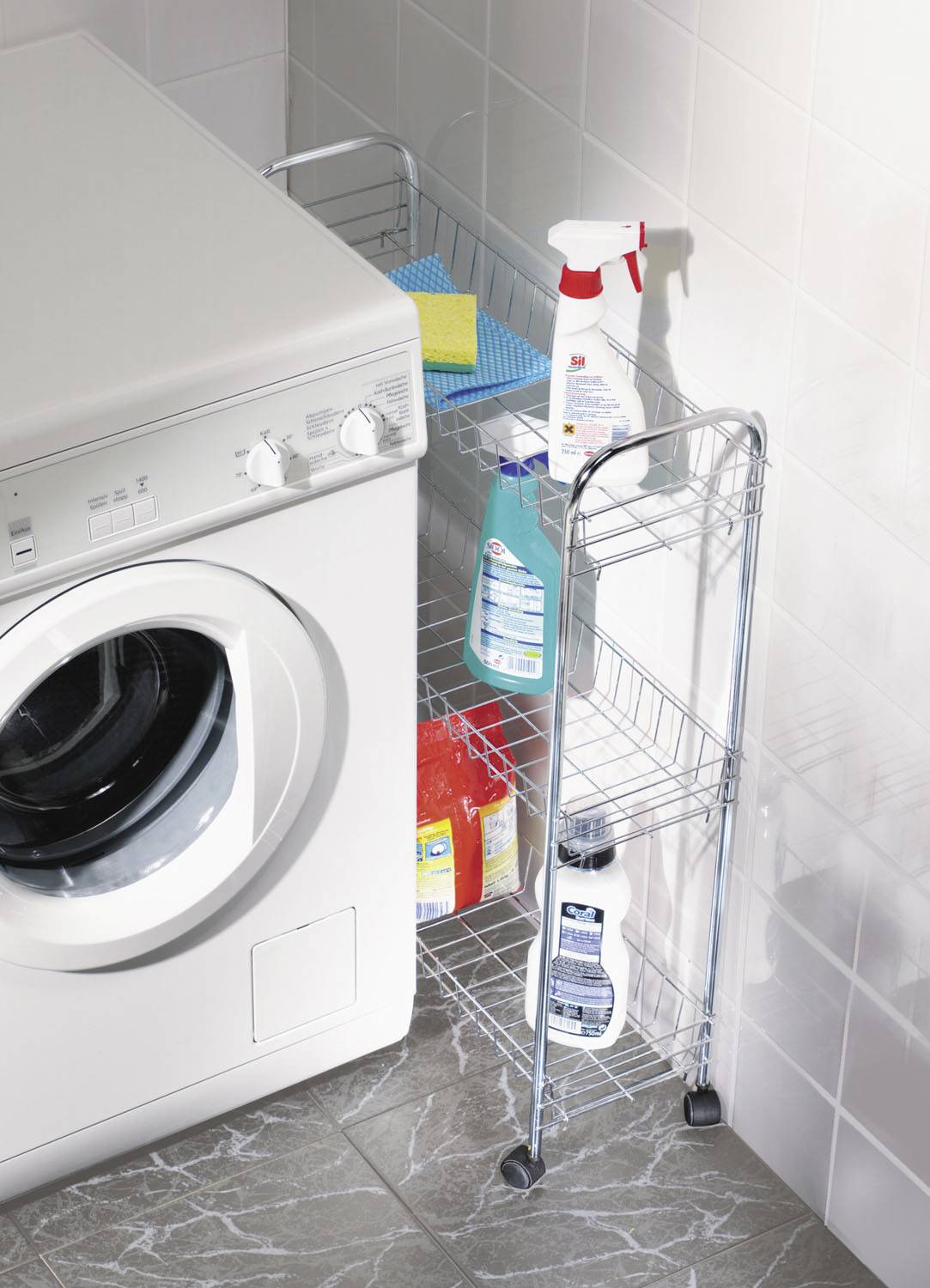 Wenko Rollregal Slim Chrom 4251010800