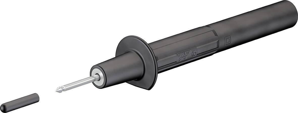 Stäubli PP115/2 Sicherheits-Prüfspitze Steckanschluss 4mm CAT II 1000V Schwarz 1St.