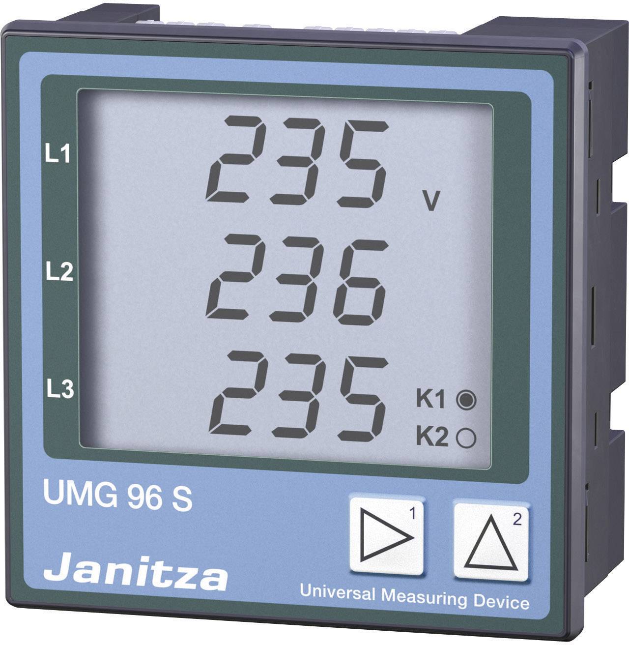 Janitza UMG 96S Modbus Spannung: L-N 85 bis 300 V/AC, L-L 86 bis 520 V/AC,45 bis 65 Hz - Strom: 0..5 A/0..1 A A