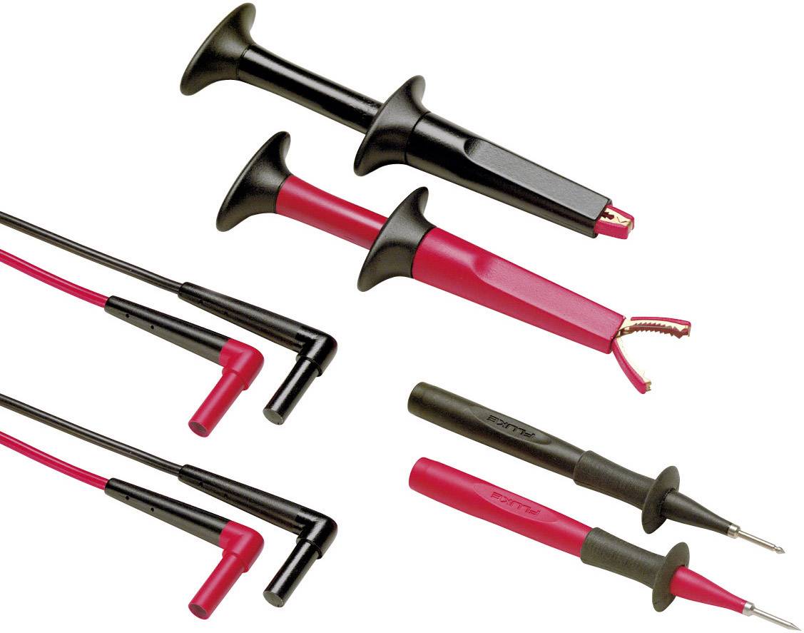 Fluke TL220-1 Sicherheits-Messleitungs-Set Lamellenstecker 4 mm Lamellenstecker 4 mm 1.50 m Schwarz, Rot 1 Set