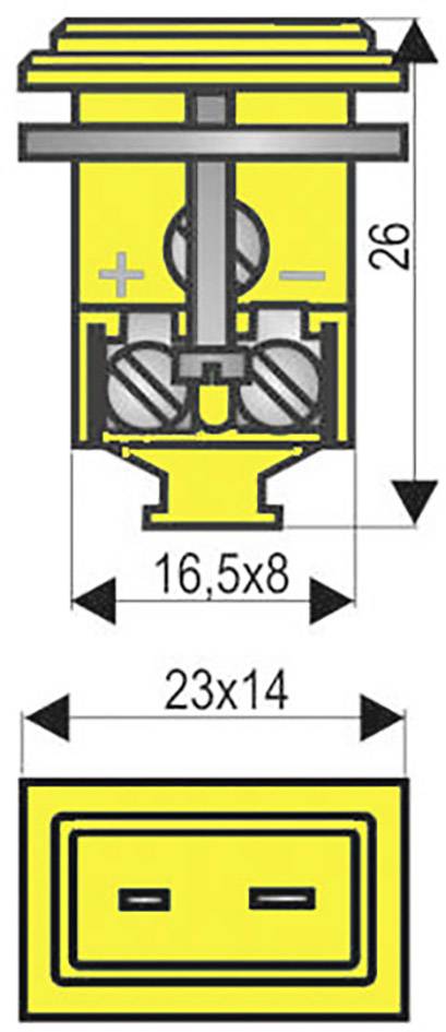 B + B Thermo-Technik 0220 0134 Miniaturkupplungsdose Typ K, gelb | -50...+120°C Gelb Inhalt: 1St.