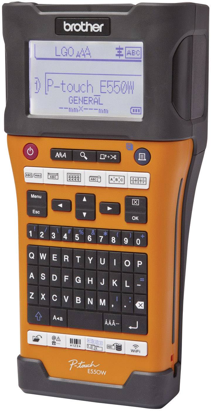 Brother P-TOUCH E550WVP Beschriftungsgerät Geeignet für Schriftband: TZe, HSe 3.5 mm, 6 mm, 9 mm, 1