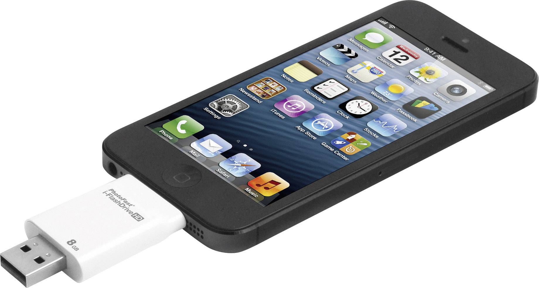 PhotoFast I-FlashDrive HD Gen3 Lightning USB-Zusatzspeicher Smartphone/Tablet Weiß 8 GB USB 2.0, Apple Lightning