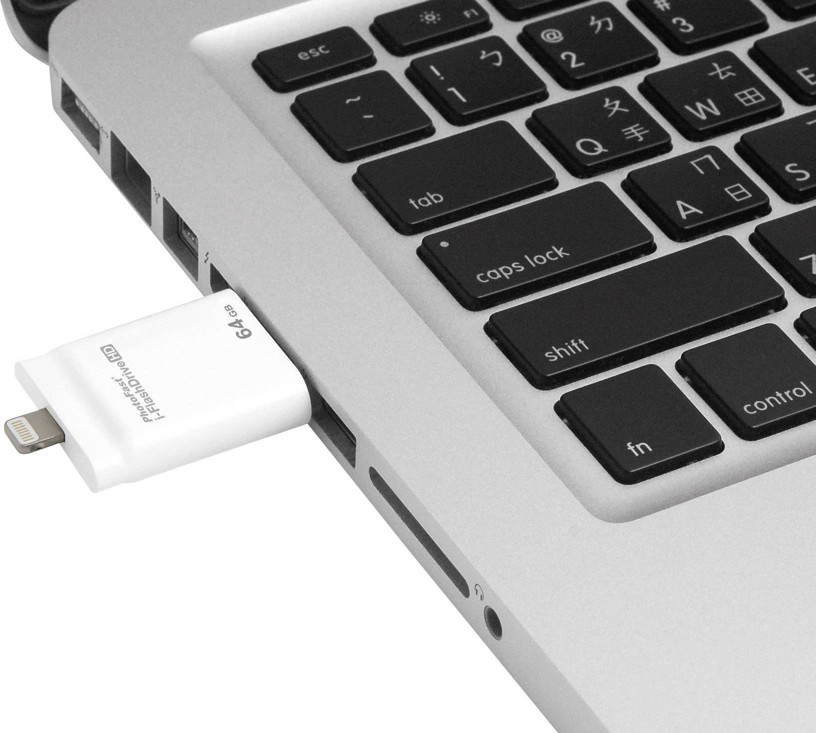 PhotoFast I-FlashDrive HD Gen3 Lightning USB-Zusatzspeicher Smartphone/Tablet Weiß 64 GB USB 2.0, Apple Lightning