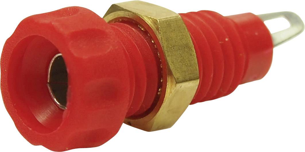 Cliff CL1452A Laborbuchse Buchse, Einbau vertikal Stift-Ø: 4 mm Rot