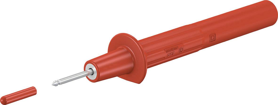 Stäubli PP-115/2 Sicherheits-Prüfspitze Steckanschluss 4 mm CAT II 1000 V Rot 1 St.
