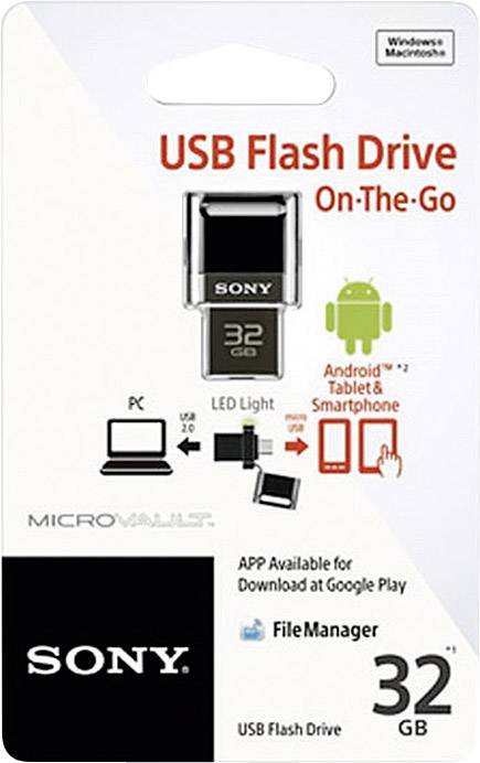 Sony OTG USB-Zusatzspeicher Smartphone/Tablet Weiß 16 GB USB 2.0, Micro USB