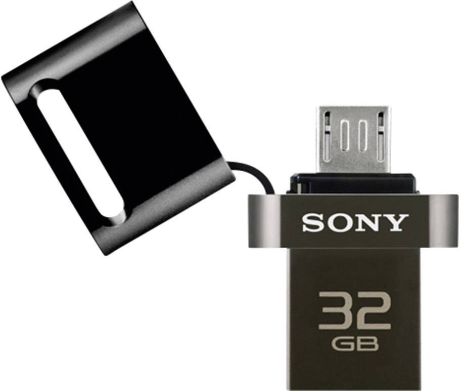Sony OTG USB-Zusatzspeicher Smartphone/Tablet Schwarz 32 GB USB 2.0, Micro USB