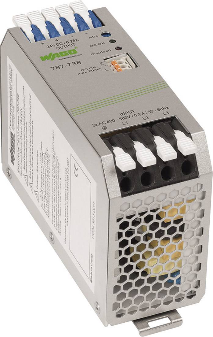 WAGO 787-738 Hutschienen-Netzteil (DIN-Rail) 24 V/DC 6.25 A Anzahl Ausgänge:2 x Inhalt 1 St.