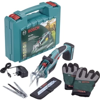 Bosch Home and Garden Keo Set Akku-Gartensäge + 5 Sägeblätter + Gartenhandschuhe + Tragekoffer 10.8V Li-Ion 0600861906 Bosch Home and Garden Keo Set Akku-Gartensäge + 5 Sägeblätter + Gartenhandschuhe + Tragekoffer 10.8V Li-Ion 0600861906