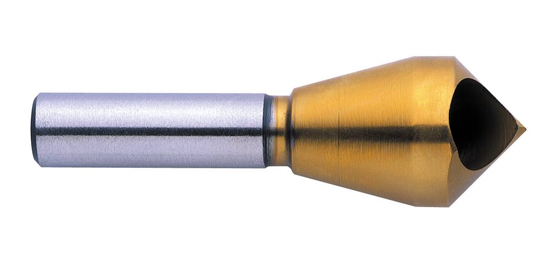 Bohrer mit konischem Kopf aus glänzendem Metall, geeignet zum Senken von Schraubenlöchern.